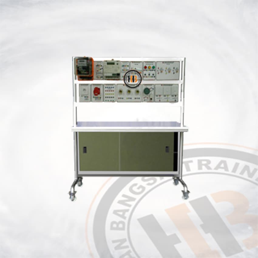 Trainer Listrik Dasar 3 Fase (Basic Electric 3 Phase) Stand Model 2 - HB-J002S2-TL - kategori Listrik - HARBA