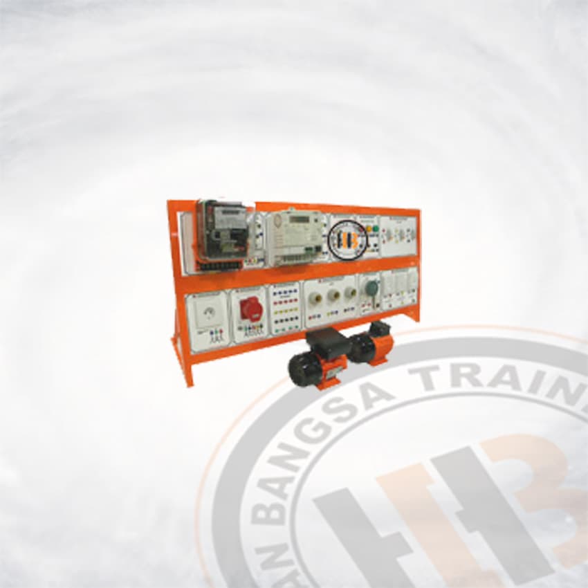 Trainer Listrik Dasar 3 Fase (Basic Electric 3 Phase) Kwh Manual, Kwh Digital, Motor 3P Dan 1P - HB-J002MDS-TL - kategori Listrik - HARBA
