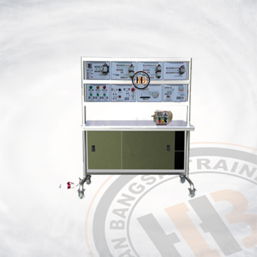 Trainer Kontrol Motor Elektrik 3 Fase (Motor Control) With Motor Stand Model 3