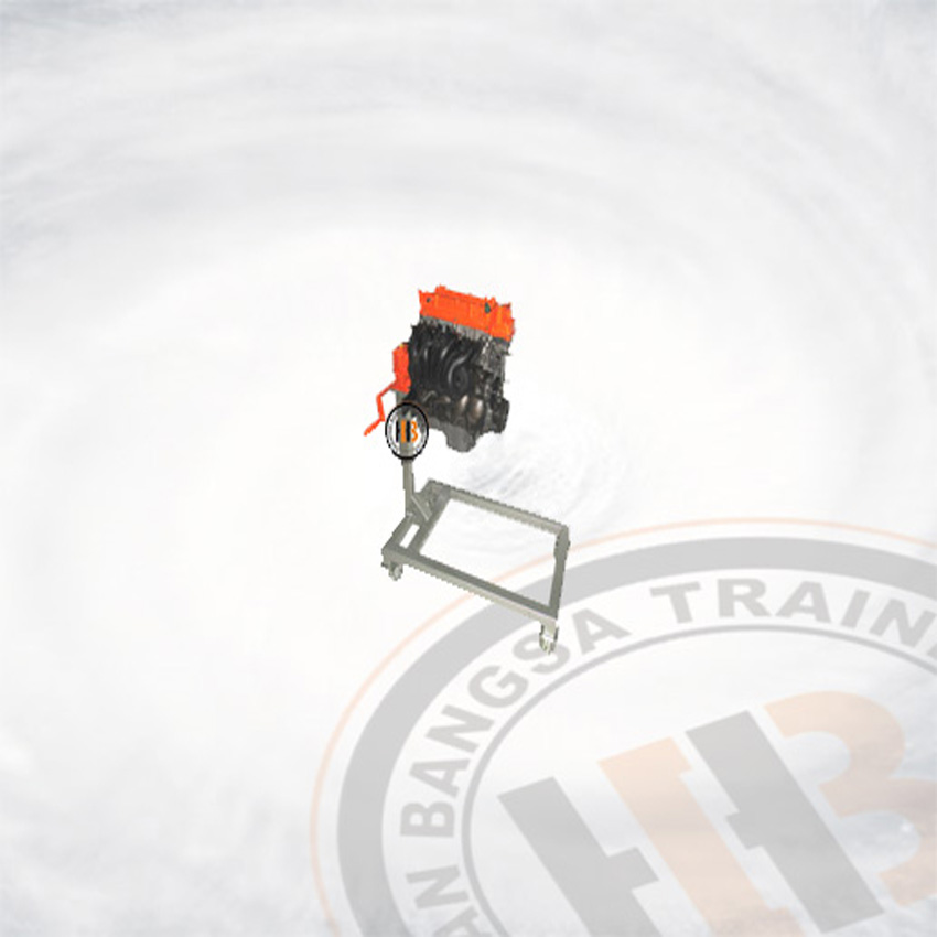 Gasoline EFI Engine Overhaul With Stand Rotation With Gearbox